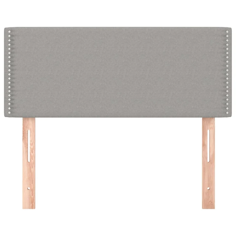 Tête de lit accessoire couchage chambre à coucher meuble 90 x 5 x 78/88 cm tissu gris clair TDL0203207