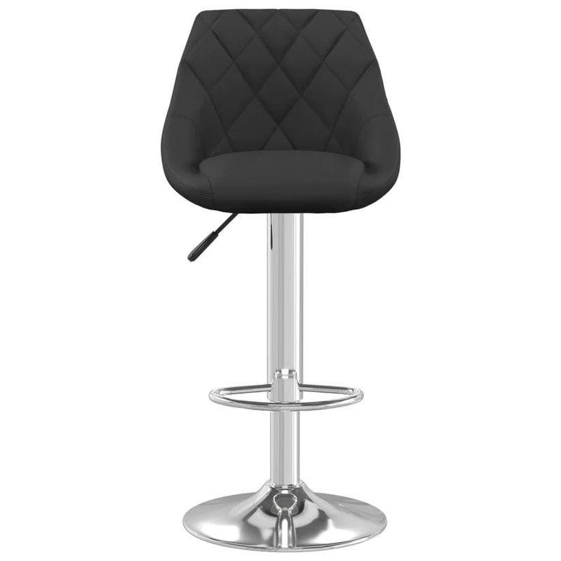 Lot de 2 tabourets de bar chaises hautes assise en velours noir cadre en acier DEC029829