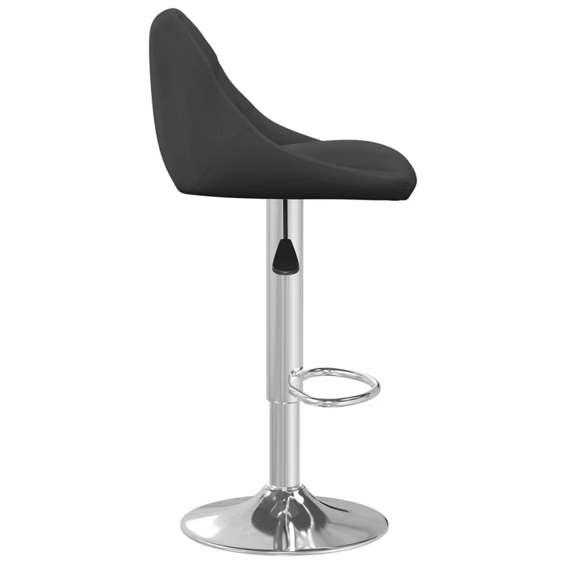 Lot de 2 tabourets de bar chaises hautes assise en velours noir cadre en acier DEC029829