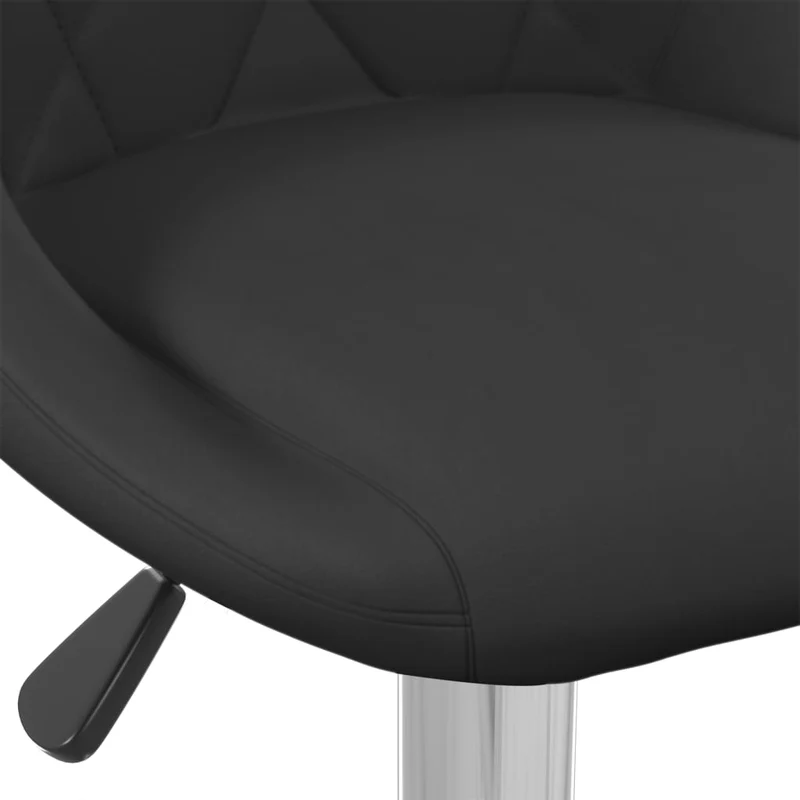 Lot de 2 tabourets de bar chaises hautes assise en velours noir cadre en acier DEC029829