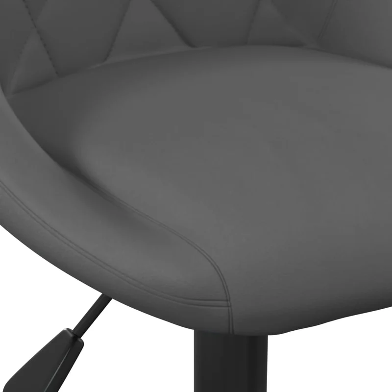 Lot de 2 tabourets de bar chaises hautes hauteur réglable en velours gris cadre en acier noir DEC029727