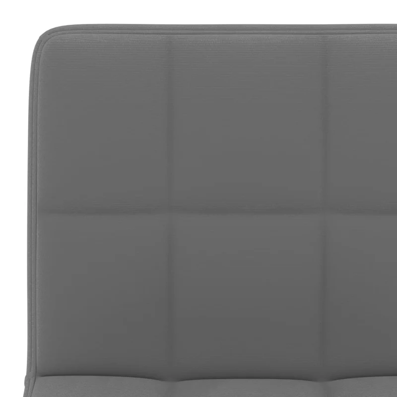 Lot de 2 tabourets de bar chaises hautes coutures carrées en velours gris foncé et acier noir DEC029717