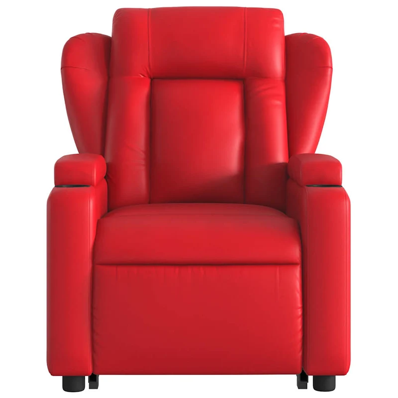 Fauteuil de relaxation fonction massage et inclinable fonction de levage électrique en PVC rouge DEC027855