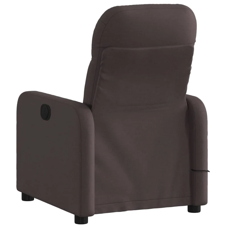 Fauteuil de relaxation TV fonction d'inclinaison électrique en tissu marron foncé DEC027187