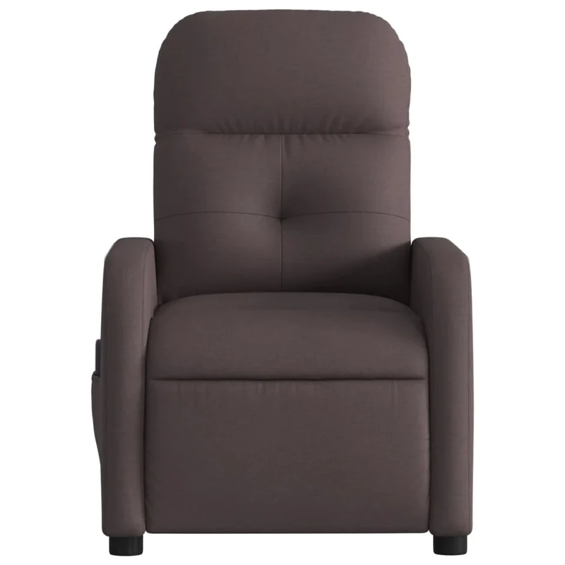 Fauteuil de relaxation TV fonction d'inclinaison électrique en tissu marron foncé DEC027187