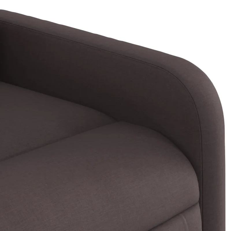 Fauteuil de relaxation TV fonction d'inclinaison électrique en tissu marron foncé DEC027187