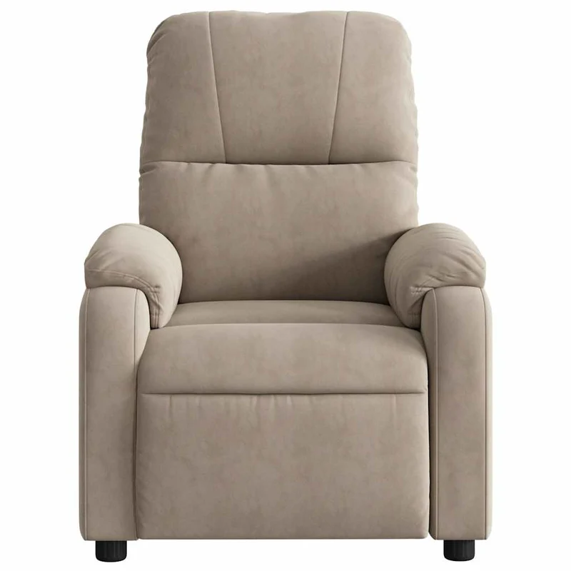 Fauteuil de relaxation fonction massage et inclinable 6 points de massage en tissu taupe DEC027859