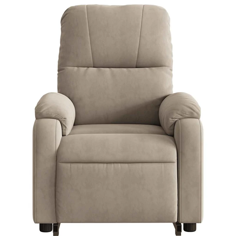 Fauteuil de relaxation fonction de levage électrique 6 points de massage en tissu taupe DEC027858