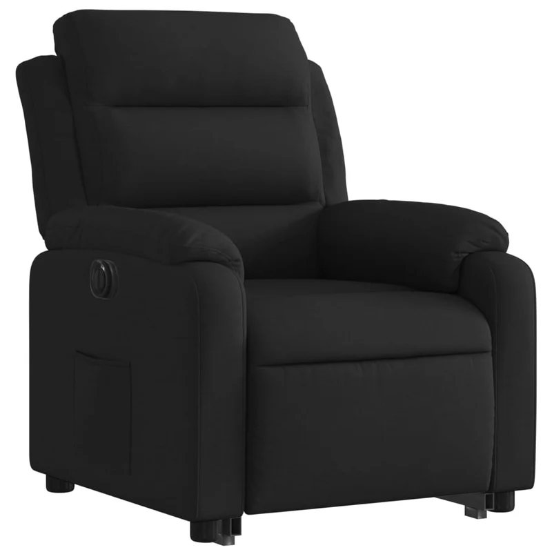 Fauteuil relax TV fonction de levage électrique très confortable en tissu noir DEC028506