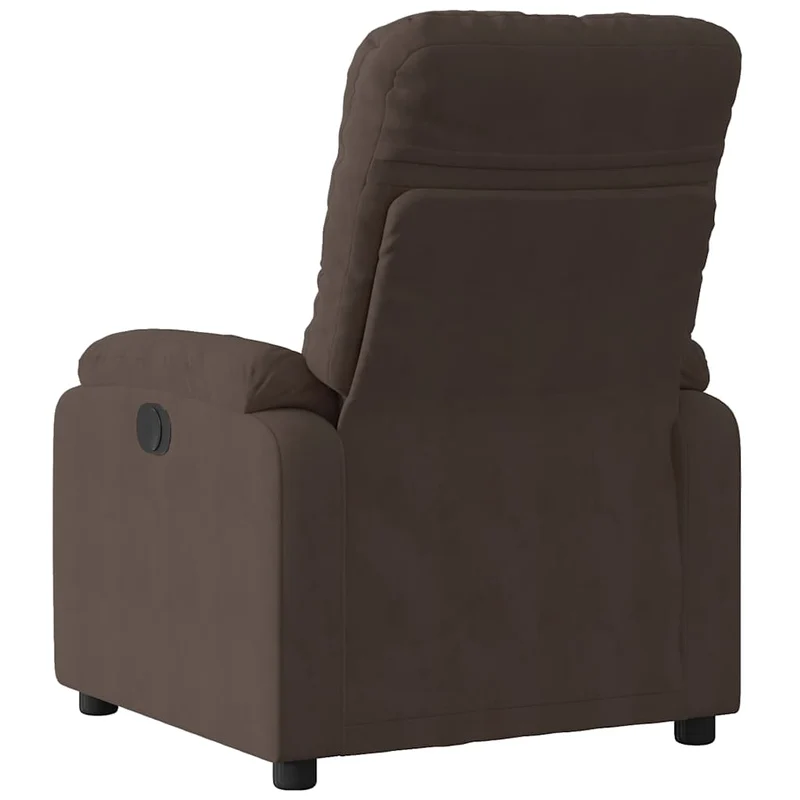 Fauteuil relax TV fonction de levage électrique très confortable en tissu microfibre marron DEC028456
