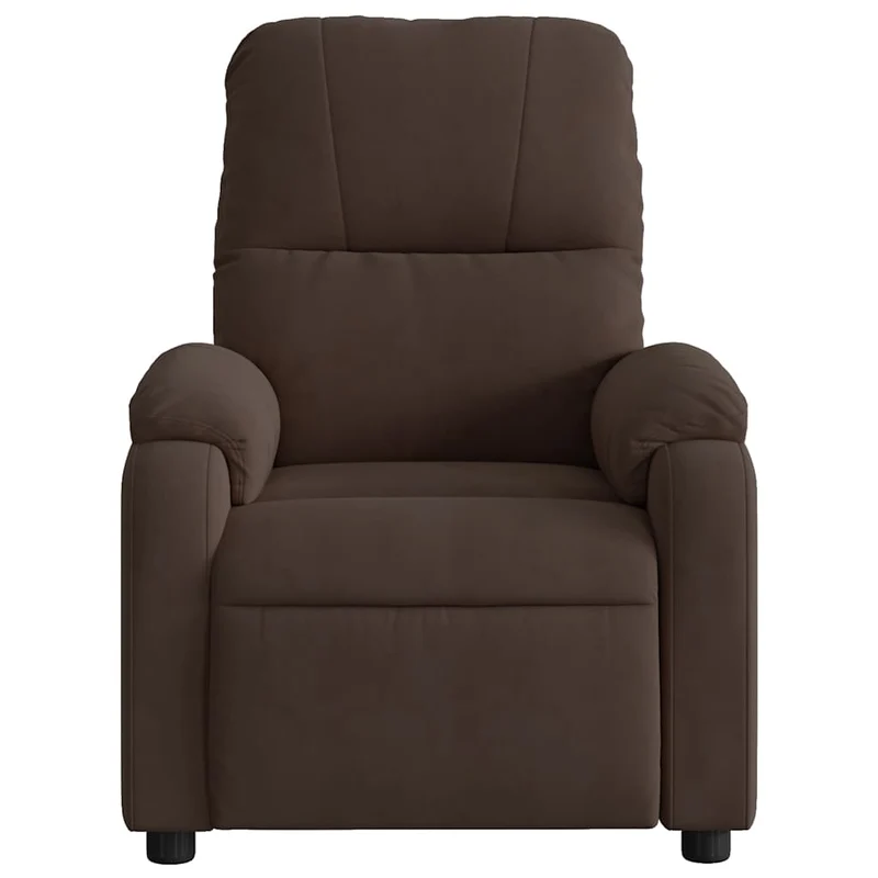 Fauteuil relax TV fonction de levage électrique très confortable en tissu microfibre marron DEC028456