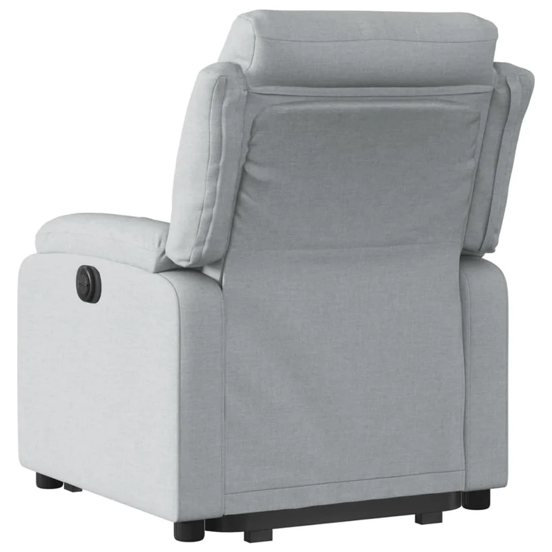 Fauteuil relax TV fonction de levage électrique très confortable en tissu gris clair DEC028320