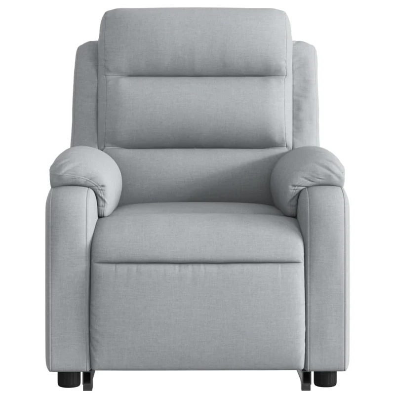 Fauteuil relax TV fonction de levage électrique très confortable en tissu gris clair DEC028320