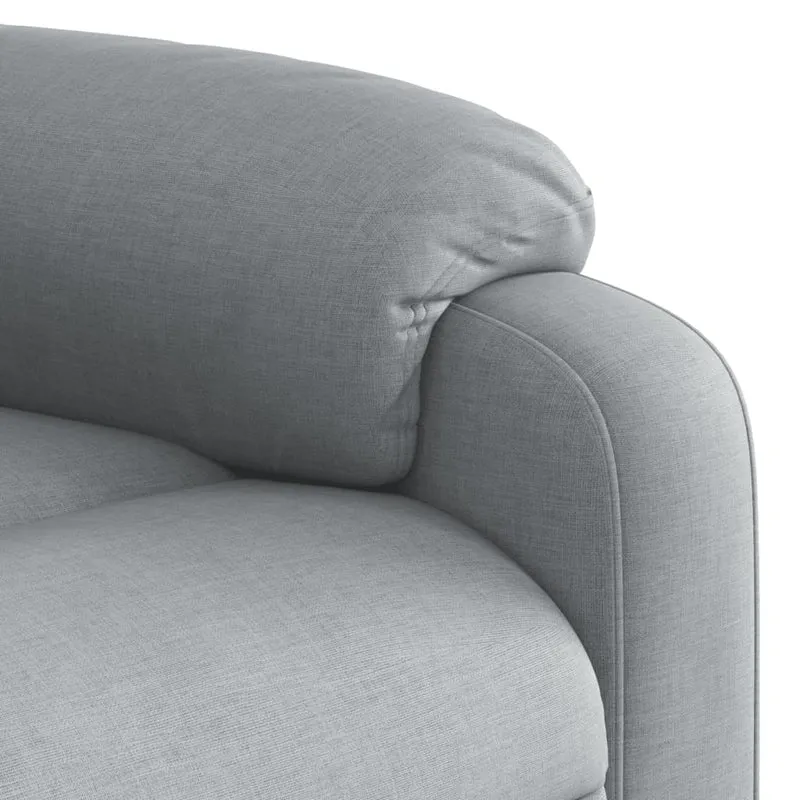 Fauteuil relax TV fonction de levage électrique très confortable en tissu gris clair DEC028320