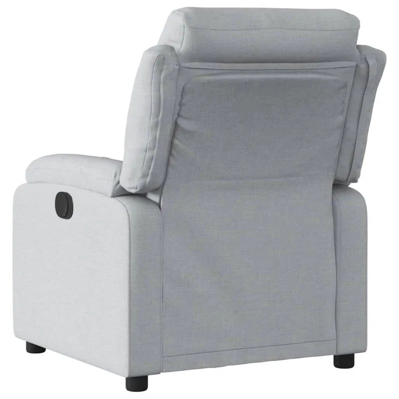 Fauteuil relax TV fonction d'inclinaison électrique très confortable en tissu gris clair DEC028310