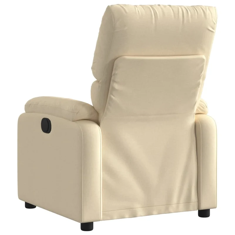 Fauteuil relax TV fonction d'inclinaison électrique très confortable en tissu crème DEC028284