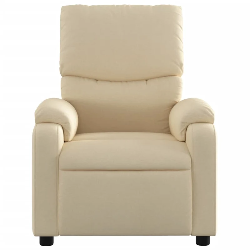 Fauteuil relax TV fonction d'inclinaison électrique très confortable en tissu crème DEC028284