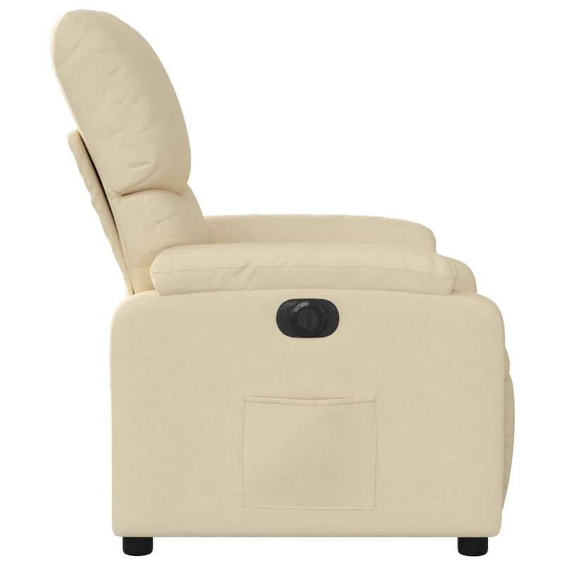 Fauteuil relax TV fonction d'inclinaison électrique très confortable en tissu crème DEC028284