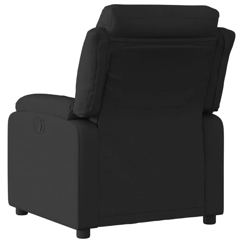 Fauteuil relax TV rembourrage confortable fonction d'inclinaison manuelle en tissu noir DEC028094