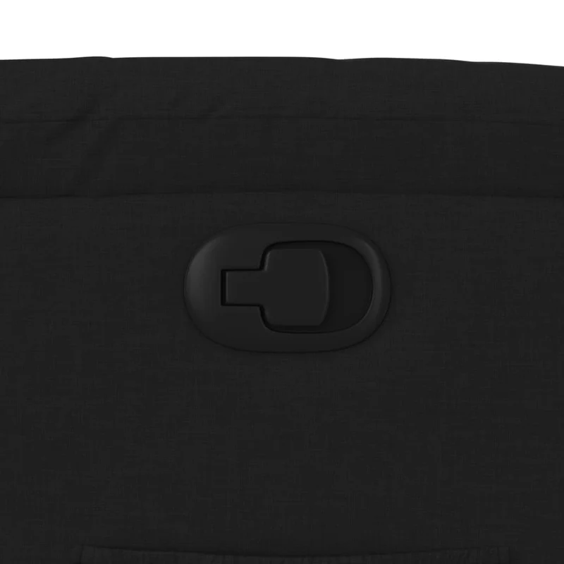 Fauteuil relax TV rembourrage confortable fonction d'inclinaison manuelle en tissu noir DEC028094