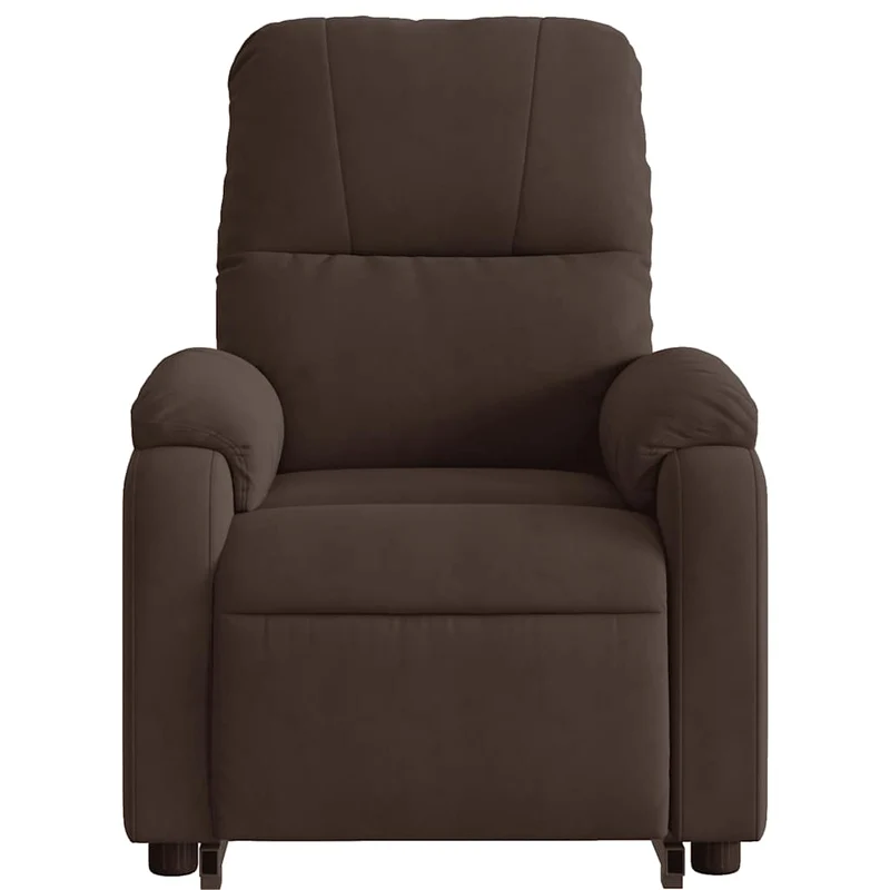 Fauteuil relax TV rembourrage confortable fonction de levage électrique en tissu microfibre marron DEC028061