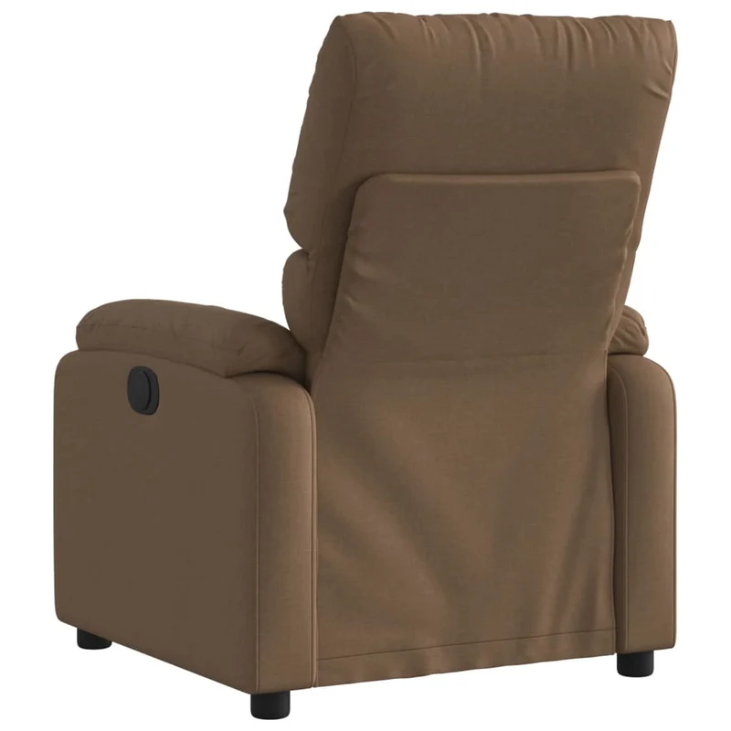 Fauteuil relax TV rembourrage confortable fonction d'inclinaison manuelle en tissu marron DEC028054