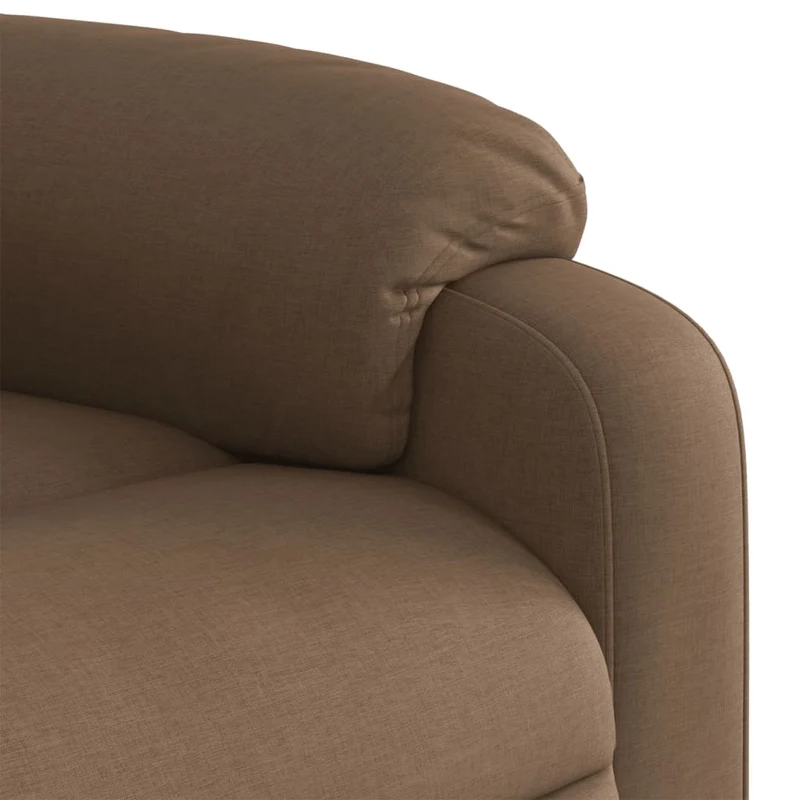 Fauteuil relax TV rembourrage confortable fonction d'inclinaison manuelle en tissu marron DEC028054