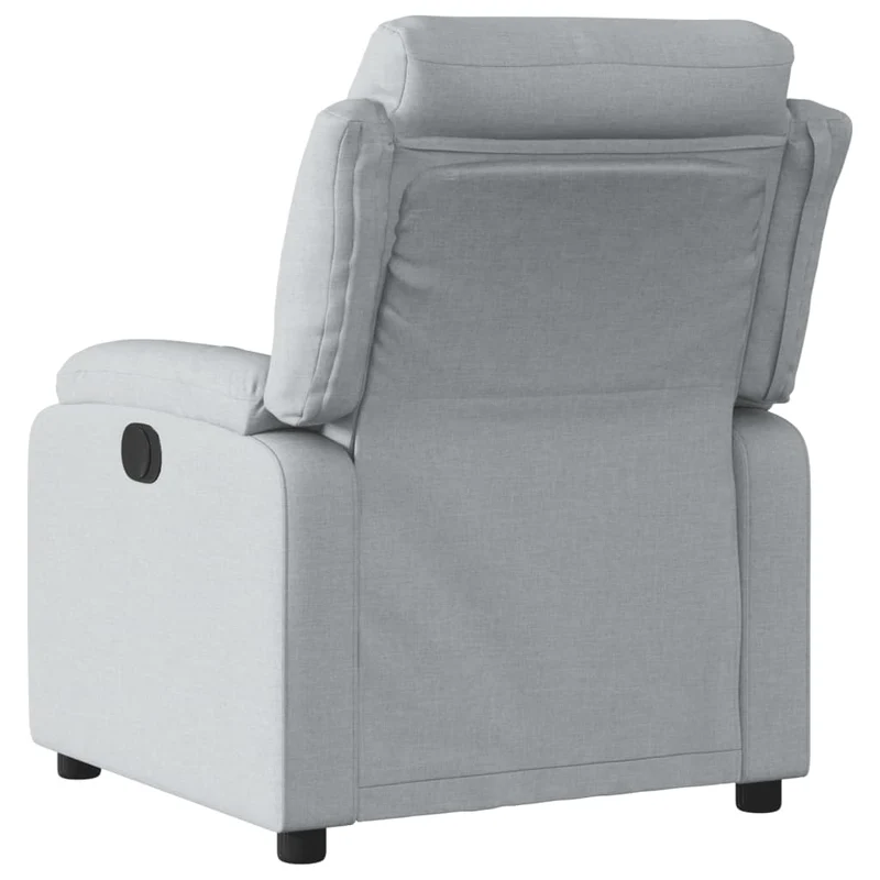 Fauteuil relax TV rembourrage confortable fonction d'inclinaison manuelle en tissu gris clair DEC027909