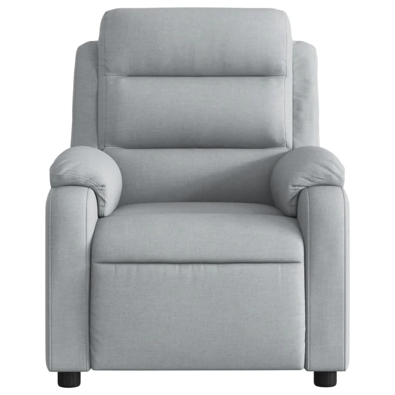 Fauteuil relax TV rembourrage confortable fonction d'inclinaison manuelle en tissu gris clair DEC027909