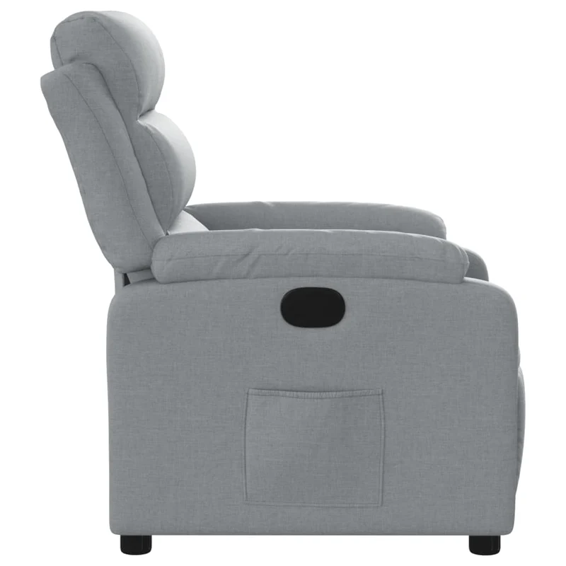 Fauteuil relax TV rembourrage confortable fonction d'inclinaison manuelle en tissu gris clair DEC027909