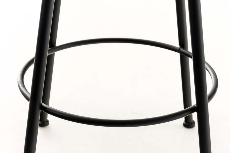 Tabouret de bar x1 style industriel contemporain hauteur réglable en métal noir et assise en bois clair 10_0004540