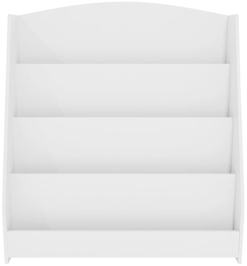 Bibliothèque étagère pour enfant 4 étagères 88x80x30 cm en MDF blanc 10_0003497