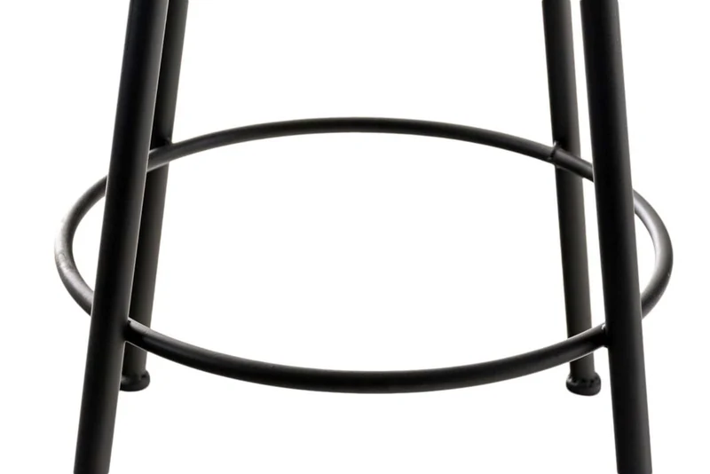 Lot de 2 tabourets de bar style industriel contemporain hauteur réglable en métal noir et assise en bois clair 10_0004019