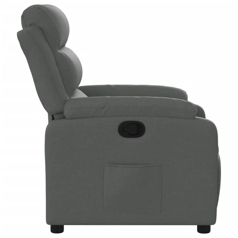 Fauteuil relax TV rembourrage confortable fonction d'inclinaison manuelle en tissu gris DEC027958