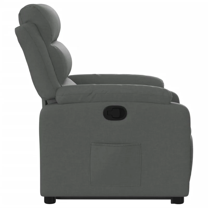 Fauteuil relax TV rembourrage confortable fonction de levage électrique en tissu gris DEC027936