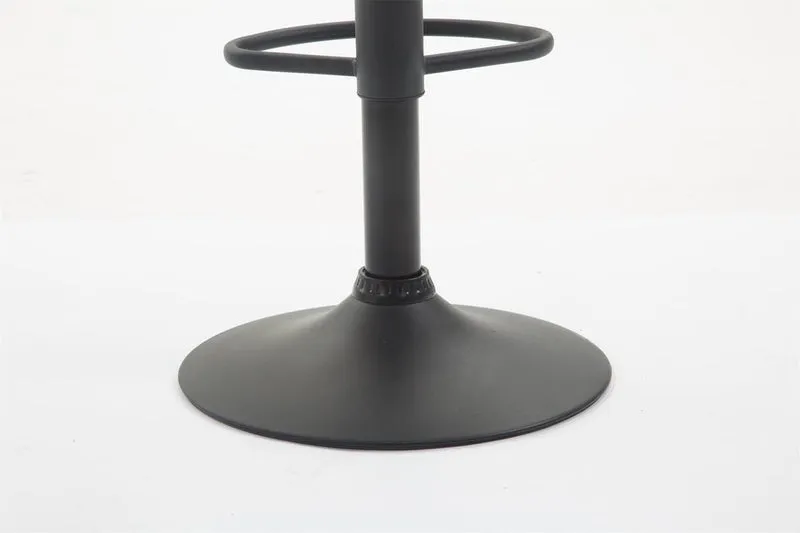 Lot de 2 tabourets de bar moderne et confortable en synthétique blanc pieds trompette en métal noir TDB10224