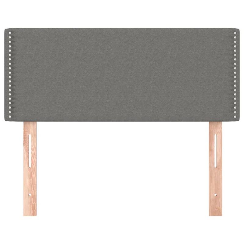 Tête de lit accessoire couchage chambre à coucher meuble 100 x 5 x 78/88 cm tissu gris foncé TDL0203194