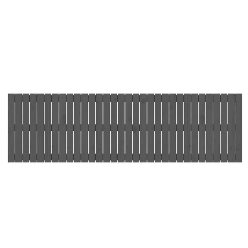 Tête de lit accessoire couchage chambre à coucher meuble murale style palette 204 x 3 x 60 cm bois massif gris TDL0202631