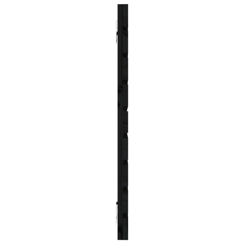 Tête de lit accessoire couchage chambre à coucher meuble murale 126 x 3 x 63 cm bois massif noir TDL0202547