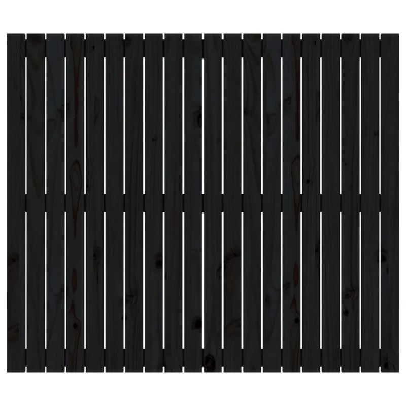 Tête de lit accessoire couchage chambre à coucher meuble murale style palette 127,5 x 3 x 110 cm bois massif noir TDL0202545