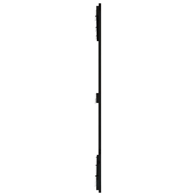 Tête de lit accessoire couchage chambre à coucher meuble murale style palette 127,5 x 3 x 110 cm bois massif noir TDL0202545
