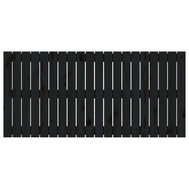 Tête de lit accessoire couchage chambre à coucher meuble murale style palette 127,5 x 3 x 60 cm bois massif noir TDL0202544