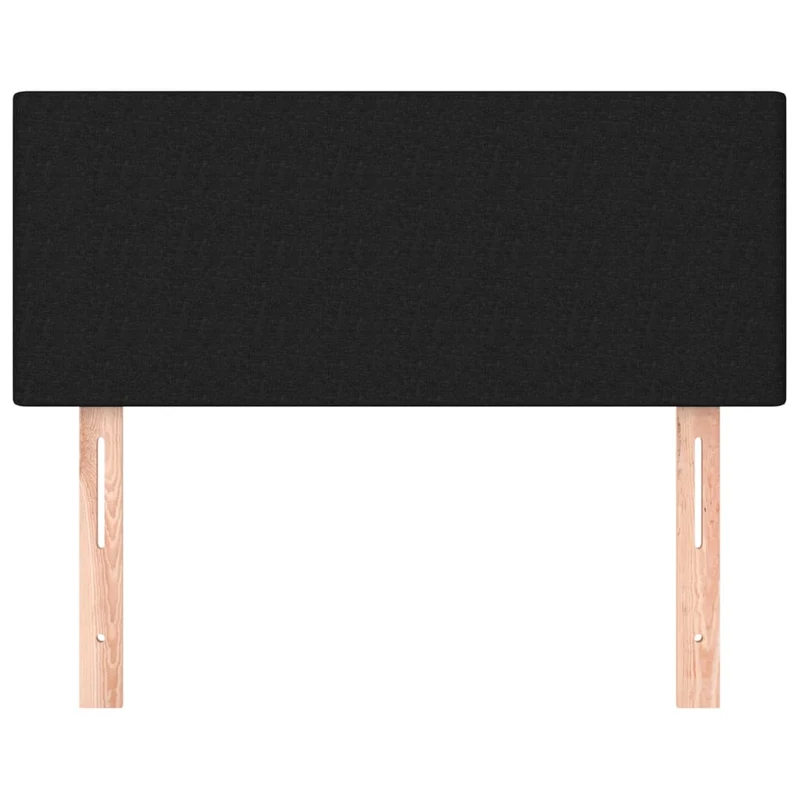 Tête de lit accessoire couchage chambre à coucher meuble 100 x 5 x 78/88 cm tissu noir TDL0202393