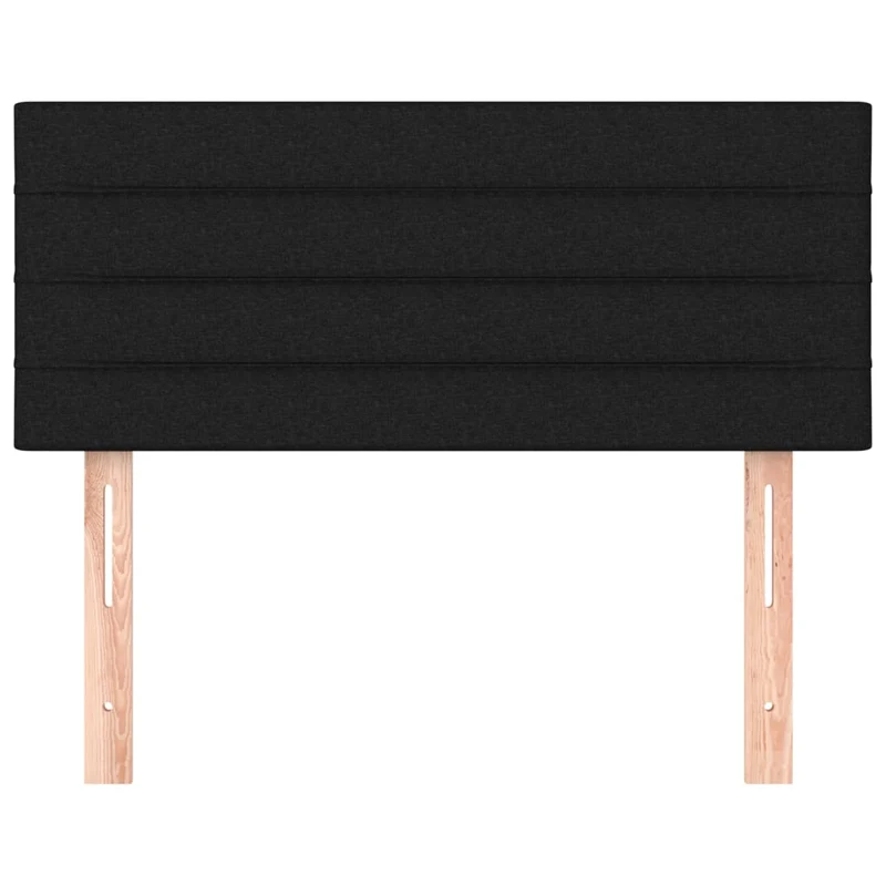 Tête de lit accessoire couchage chambre à coucher meuble 90 x 5 x 78/88 cm tissu noir TDL0202079