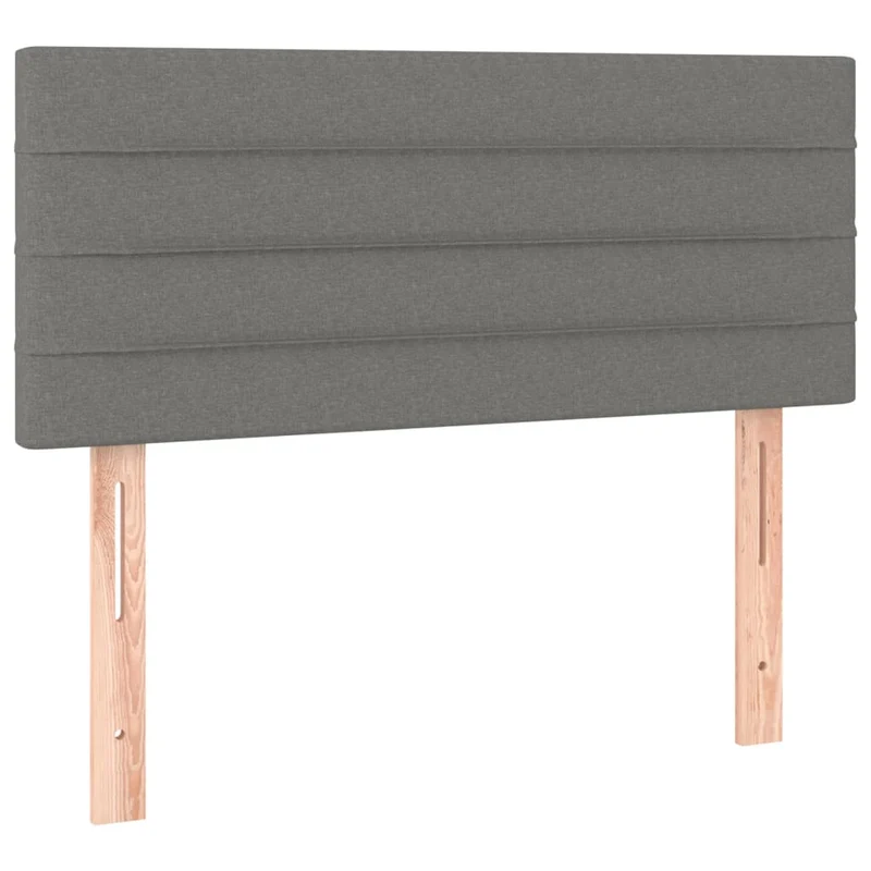 Tête de lit accessoire couchage chambre à coucher meuble à LED 100 x 5 x 78/88 cm tissu gris foncé TDL0201201