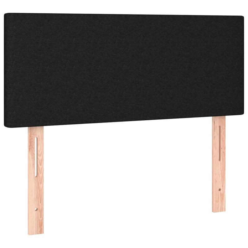 Tête de lit accessoire couchage chambre à coucher meuble à LED 100 x 5 x 78/88 cm tissu noir TDL0200752