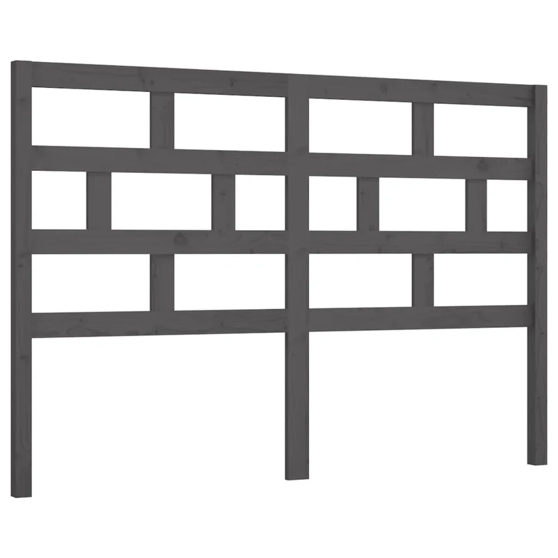 Tête de lit accessoire couchage chambre à coucher meuble 126 x 4 x 100 cm bois de pin gris TDL0203493