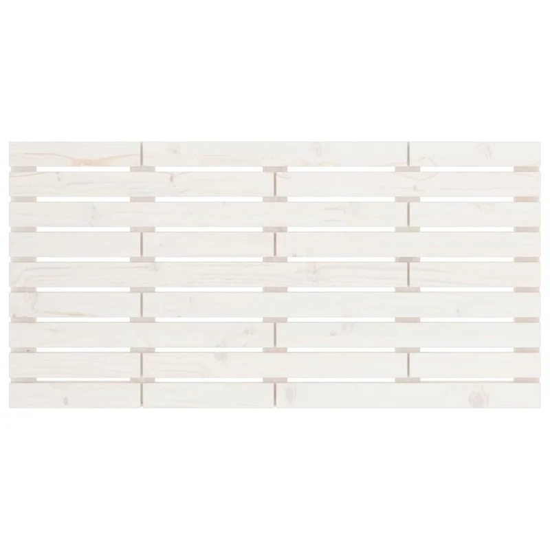 Tête de lit accessoire couchage chambre à coucher meuble murale style palette 126 x 3 x 63 cm bois massif blanc TDL0202733