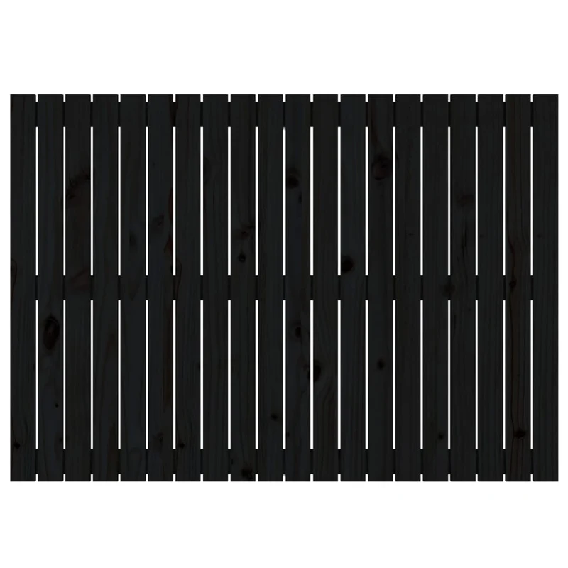 Tête de lit accessoire couchage chambre à coucher meuble murale style palette 127,5 x 3 x 90 cm bois massif noir TDL0202542