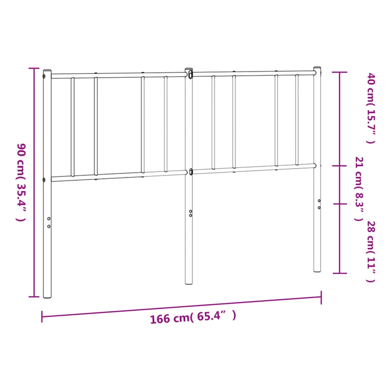 Tête de lit accessoire couchage chambre à coucher meuble 160 cm métal blanc TDL0202472